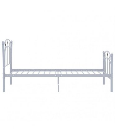 vidaXL Bed Frame without Mattress Grey Metal 90x200 cm
