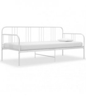 vidaXL Sofa Bed Frame without Mattress White Metal 90x200 cm