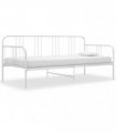 vidaXL Sofa Bed Frame without Mattress White Metal 90x200 cm