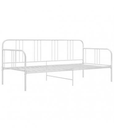 vidaXL Sofa Bed Frame without Mattress White Metal 90x200 cm