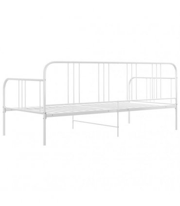 vidaXL Sofa Bed Frame without Mattress White Metal 90x200 cm