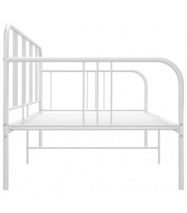 vidaXL Sofa Bed Frame without Mattress White Metal 90x200 cm