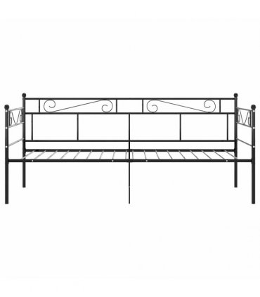 vidaXL Sofa Bed Frame without Mattress Black Metal 90x200 cm