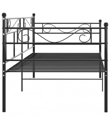 vidaXL Sofa Bed Frame without Mattress Black Metal 90x200 cm