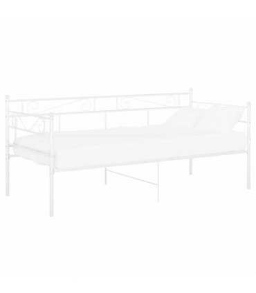 vidaXL Sofa Bed Frame without Mattress White Metal 90x200 cm