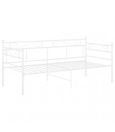 vidaXL Sofa Bed Frame without Mattress White Metal 90x200 cm