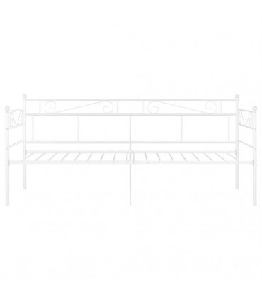 vidaXL Sofa Bed Frame without Mattress White Metal 90x200 cm