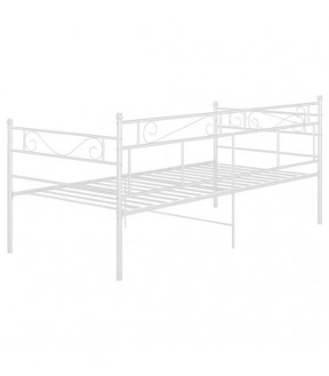 vidaXL Sofa Bed Frame without Mattress White Metal 90x200 cm