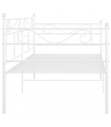 vidaXL Sofa Bed Frame without Mattress White Metal 90x200 cm