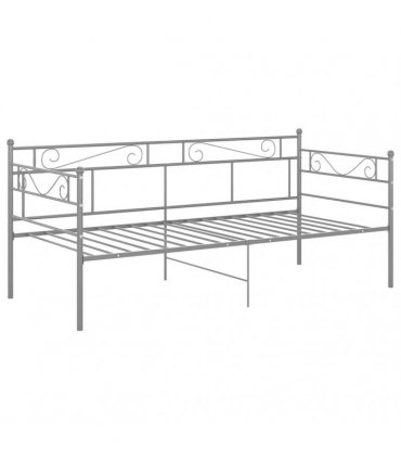 vidaXL Sofa Bed Frame without Mattress Grey Metal 90x200 cm