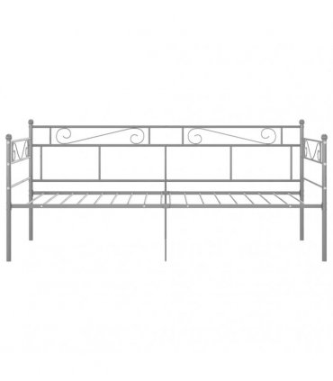 vidaXL Sofa Bed Frame without Mattress Grey Metal 90x200 cm