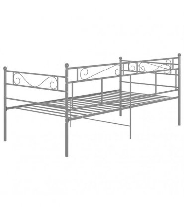 vidaXL Sofa Bed Frame without Mattress Grey Metal 90x200 cm
