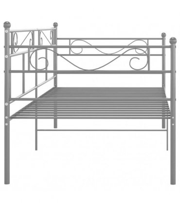vidaXL Sofa Bed Frame without Mattress Grey Metal 90x200 cm
