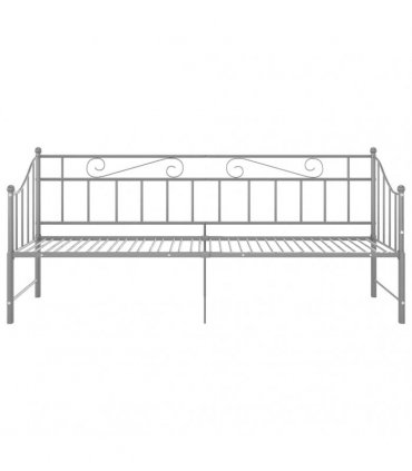 vidaXL Pull-out Sofa Bed Frame without Mattress Grey Metal 90x200 cm