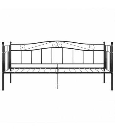vidaXL Sofa Bed Frame without Mattress Black Metal 90x200 cm