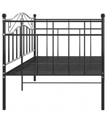 vidaXL Sofa Bed Frame without Mattress Black Metal 90x200 cm