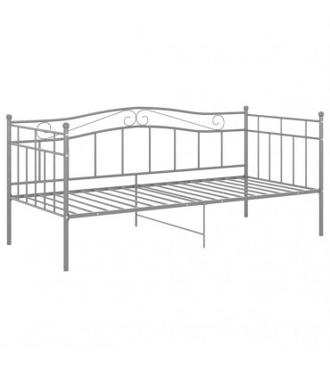 vidaXL Sofa Bed Frame without Mattress Grey Metal 90x200 cm