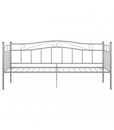 vidaXL Sofa Bed Frame without Mattress Grey Metal 90x200 cm
