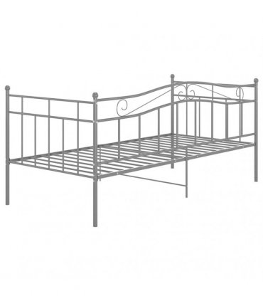 vidaXL Sofa Bed Frame without Mattress Grey Metal 90x200 cm