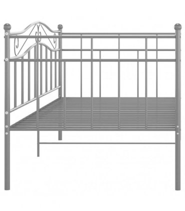 vidaXL Sofa Bed Frame without Mattress Grey Metal 90x200 cm