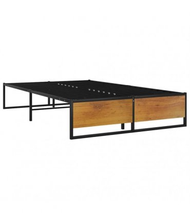 vidaXL Bed Frame without Mattress Black Metal 120x200 cm
