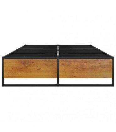 vidaXL Bed Frame without Mattress Black Metal 120x200 cm