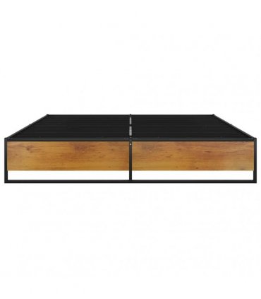 vidaXL Bed Frame without Mattress Black Metal 180x200 cm