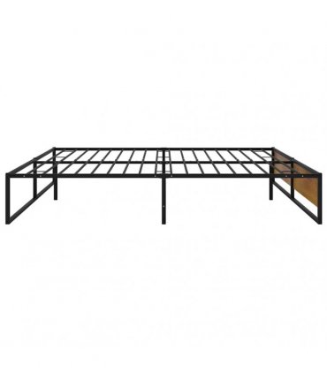 vidaXL Bed Frame without Mattress Black Metal 180x200 cm