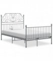 vidaXL Bed Frame without Mattress Grey Metal 120x200 cm