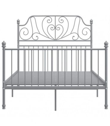 vidaXL Bed Frame without Mattress Grey Metal 120x200 cm