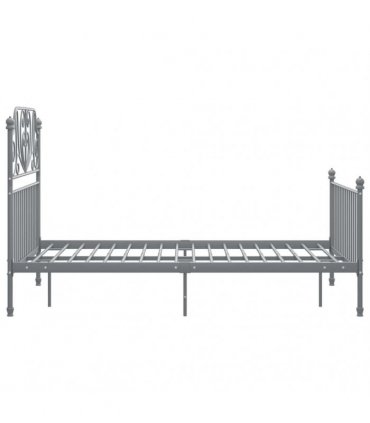 vidaXL Bed Frame without Mattress Grey Metal 120x200 cm