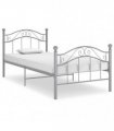 vidaXL Bed Frame without Mattress Grey Metal 90x200 cm