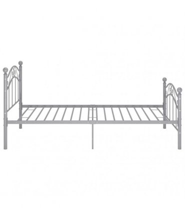 vidaXL Bed Frame without Mattress Grey Metal 90x200 cm