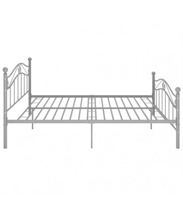 vidaXL Bed Frame without Mattress Grey Metal 160x200 cm