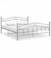 vidaXL Bed Frame without Mattress Grey Metal 180x200 cm