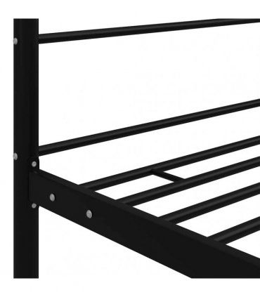 vidaXL Bed Frame with Canopy without Mattress Black 140x200 cm Metal