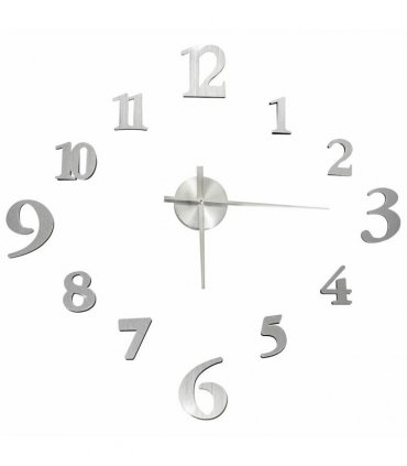 vidaXL 3D Wall Clock Modern Design Silver 100 cm XXL
