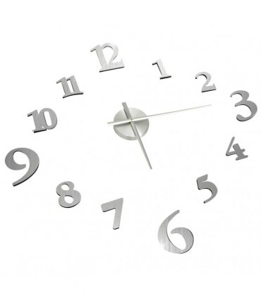 vidaXL 3D Wall Clock Modern Design Silver 100 cm XXL
