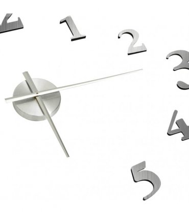 vidaXL 3D Wall Clock Modern Design Silver 100 cm XXL