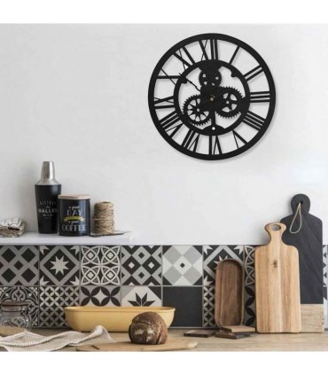 vidaXL Wall Clock Black 30 cm Acrylic