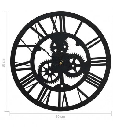 vidaXL Wall Clock Black 30 cm Acrylic