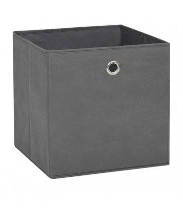 vidaXL Storage Boxes 10 pcs Non-woven Fabric 28x28x28 cm Grey