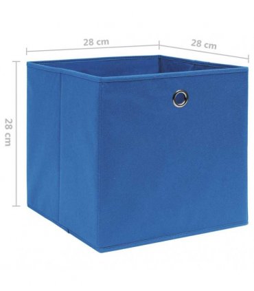 vidaXL Storage Boxes 4 pcs Non-woven Fabric 28x28x28 cm Blue