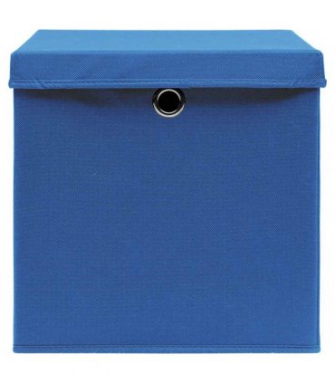 vidaXL Storage Boxes with Covers 4 pcs 28x28x28 cm Blue