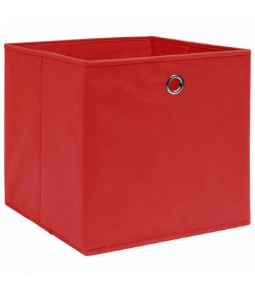 vidaXL Storage Boxes 4 pcs Non-woven Fabric 28x28x28 cm Red