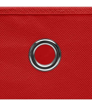vidaXL Storage Boxes 4 pcs Non-woven Fabric 28x28x28 cm Red