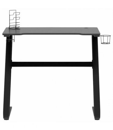 vidaXL Gaming Desk with ZZ Shape Legs Black 90x60x75 cm