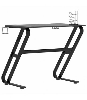vidaXL Gaming Desk with ZZ Shape Legs Black 90x60x75 cm