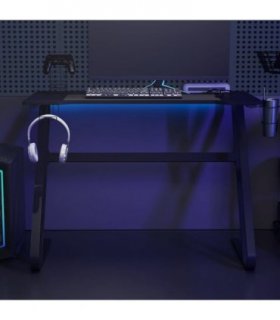 vidaXL Gaming Desk with ZZ Shape Legs Black 110x60x75 cm