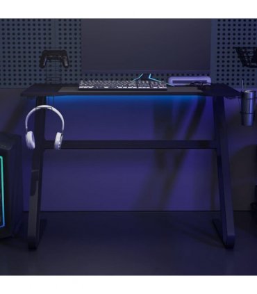 vidaXL Gaming Desk with ZZ Shape Legs Black 110x60x75 cm